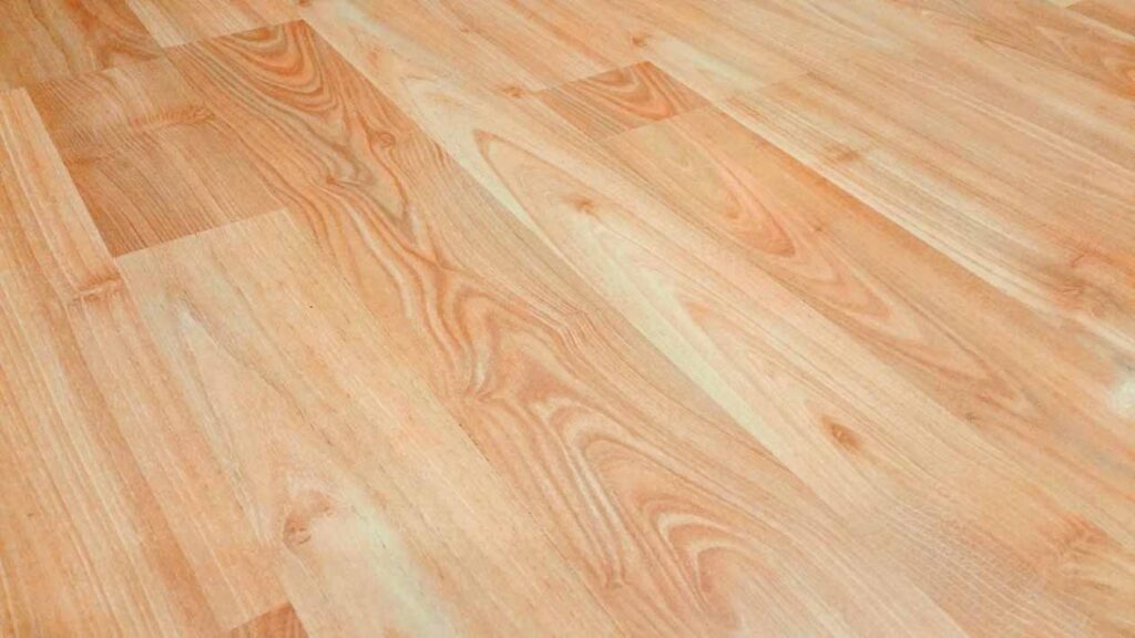 Rejuvenated timber-look commercial flooring with a clean, refreshed surface finish.